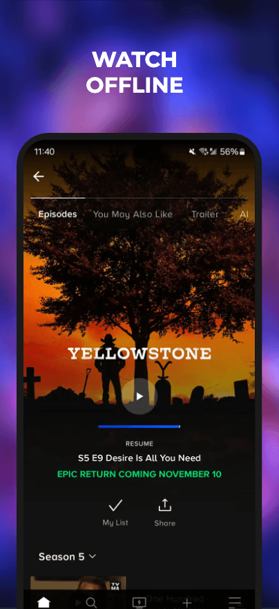Video streaming app screenshot 6